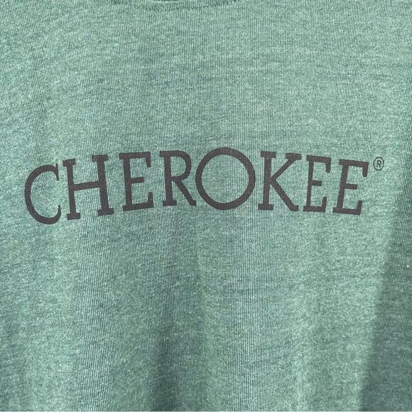 Cherokee Men’s Pine Grove Heather Green Box Logo Tee Size XL - Picture 4 of 9